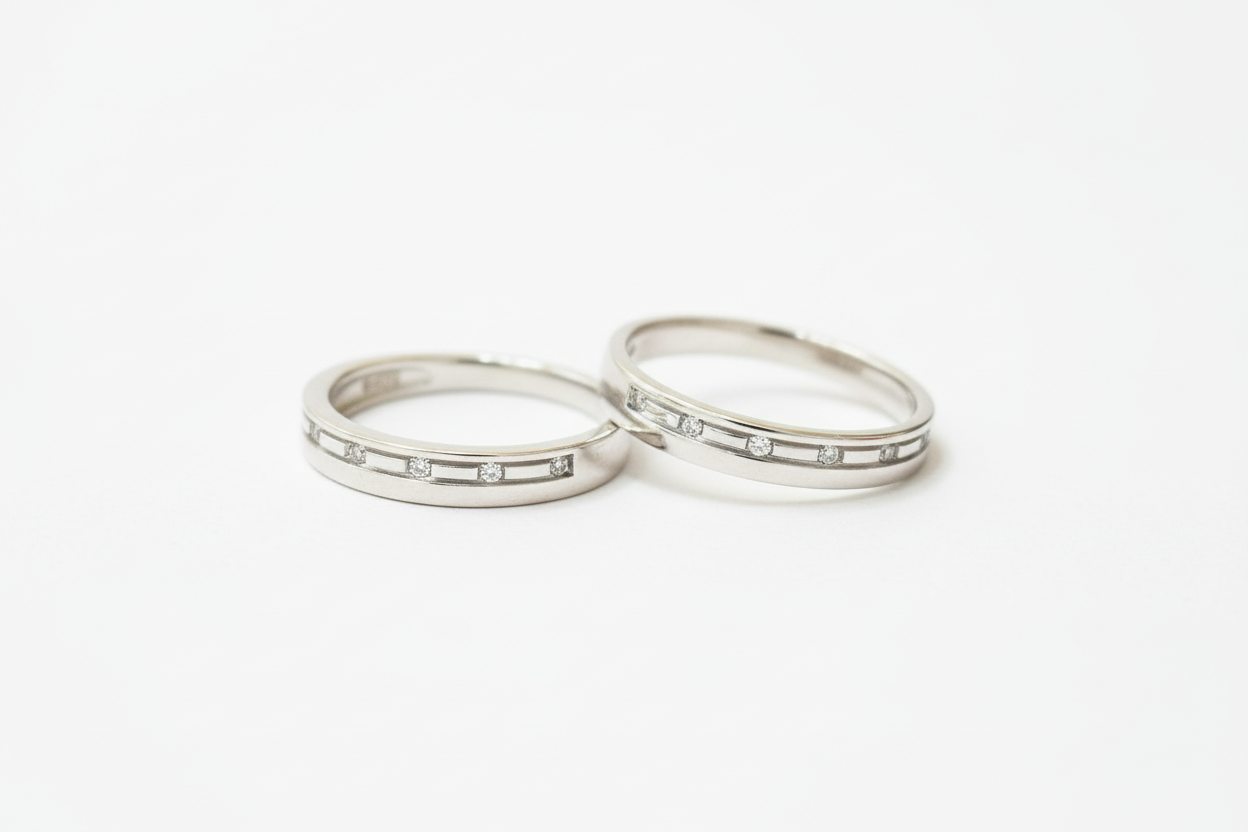 92.5 Silver White Stone Couple Rings for Men Size 21 & Women Size 13 | Stylish Sparkle Design | Elegant Love Jewellery