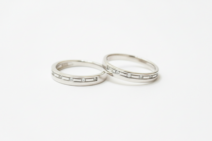 92.5 Silver White Stone Couple Rings for Men Size 21 & Women Size 13 | Stylish Sparkle Design | Elegant Love Jewellery