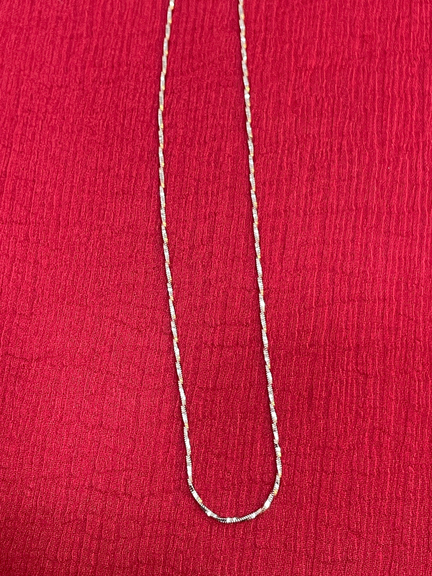 925 Silver Twisty Italian Chain - 18 Inches