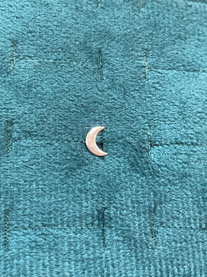 92.5 Silver Moon Second Studs | Stylish Celestial Design | Elegant Jewellery