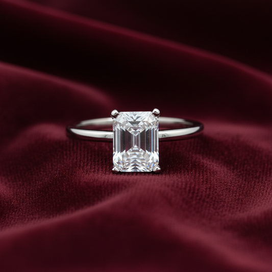92.5 Silver White Stone Ring for Women Size 16 | Stylish Radiance Design | Elegant Fashion Jewellery