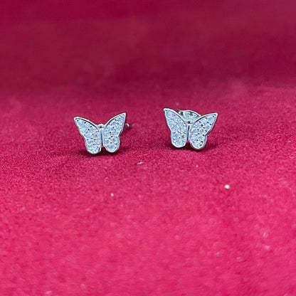 92.5 Sterling Silver Mini Butterfly Studs pair