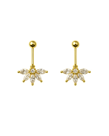 92.5 Silver Five Leaf Bugadi Pair| Classic Floral Design | Jewellery