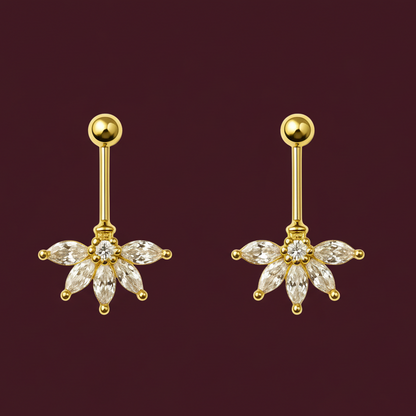 92.5 Silver Five Leaf Bugadi Pair| Classic Floral Design | Jewellery