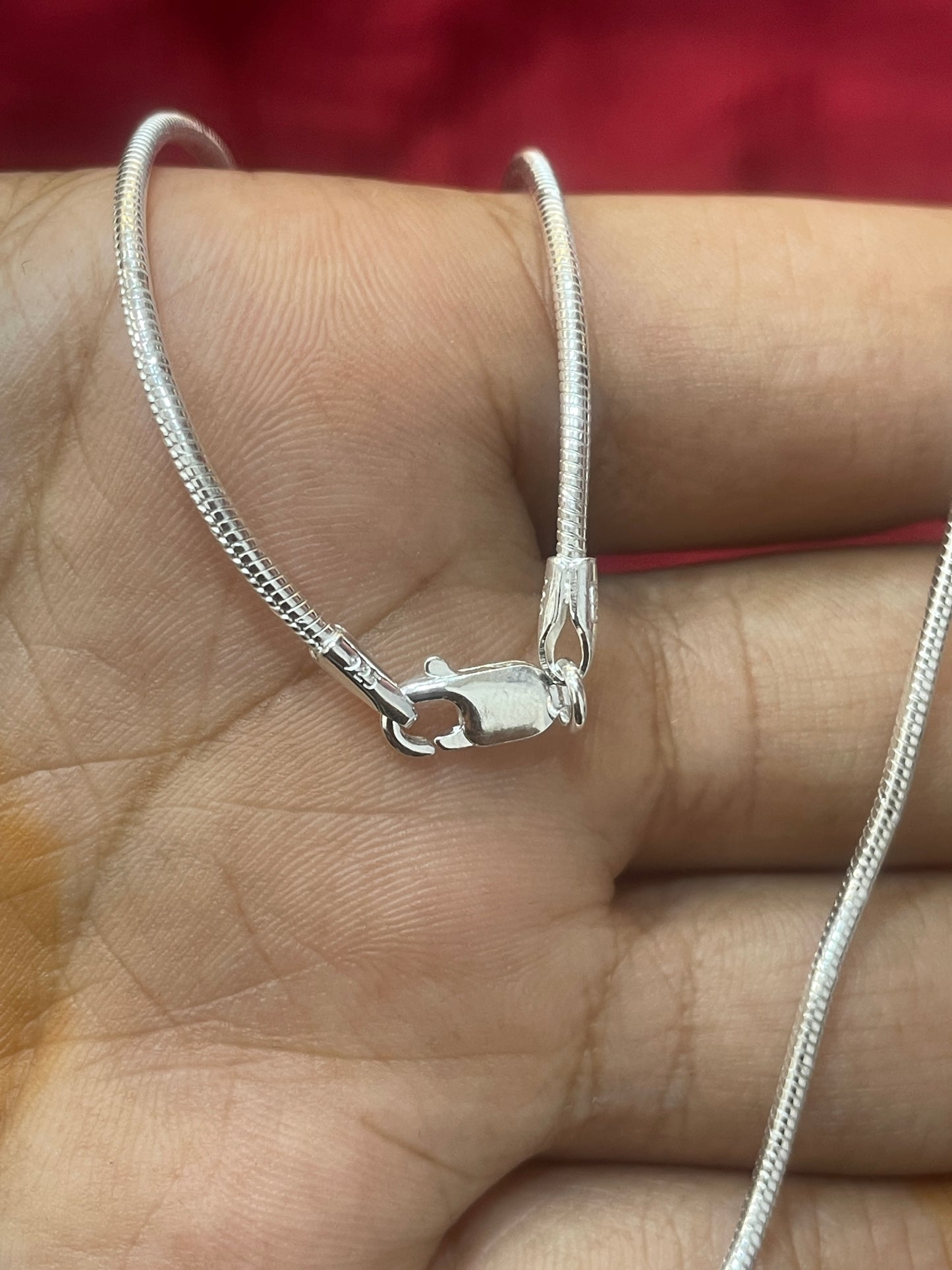 92.5 Silver Men’s Chain 18 Inches | Stylish Textured Link Design | Elegant Fashion Jewellery