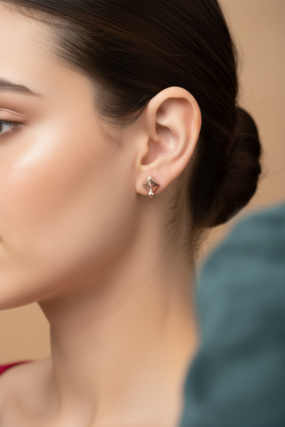 92.5 Silver Minimal Stylish Earrings for Women | Simple Elegant Design | Everyday Wear Jewellery