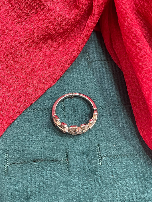 92.5 Silver Leaf Ring for Women Size 10 | Stylish Nature-Inspired Design | Elegant Daily Wear Jewellery
