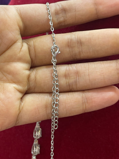 92.5 Silver Stylish Necklace for Women 19.5 Inches | Elegant Modern Design | Premium Daily Wear Jewellery