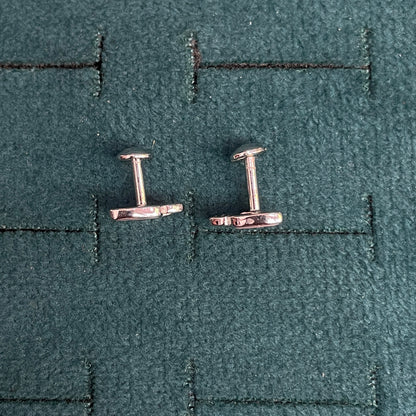 92.5 Silver Pink Mother-of-Pearl Butterfly Stud Earrings Pair