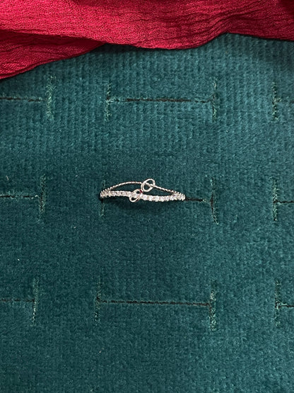 925 Silver Knot Ring - Size 12