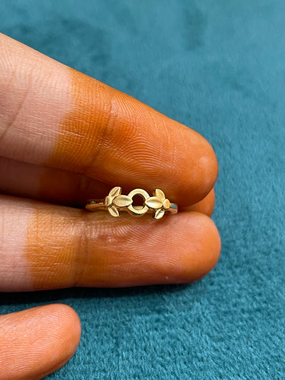 92.5 Silver Gold Plated Kids Ring | Stylish Cute Design | Elegant Kids Jewellery