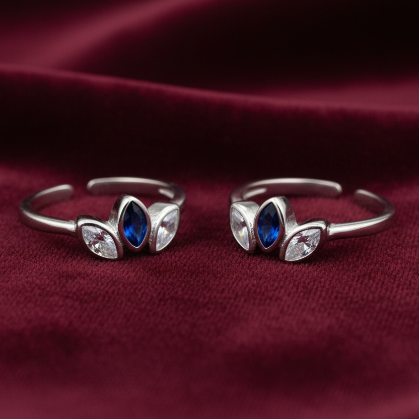 92.5 silver toe rings 