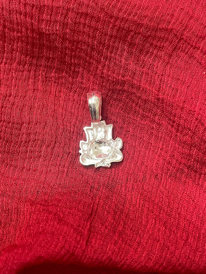 92.5 Silver Ganesha Design Pendant for Men & Women – Traditional Finish