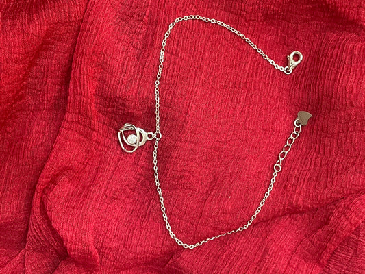 92.5 Silver Minimal Heart Bracelet for Women 8 Inches | Stylish Love Design | Elegant Jewellery