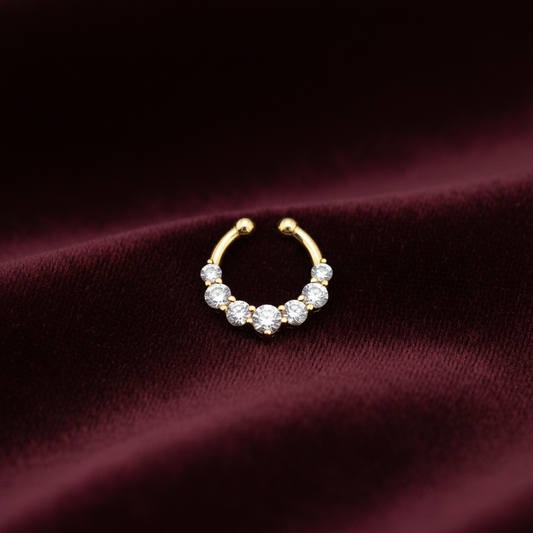 92.5 Silver Gold Plated Royal Septum