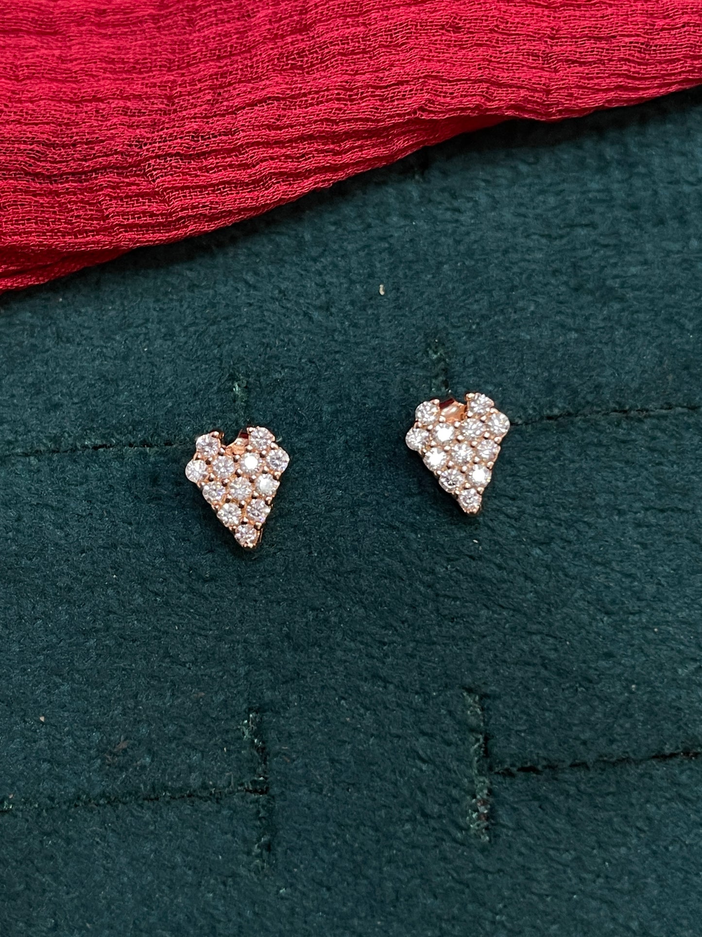 92.5 Silver Rose Gold Plated Studs | Stylish Elegant Design | Premium Jewellery
