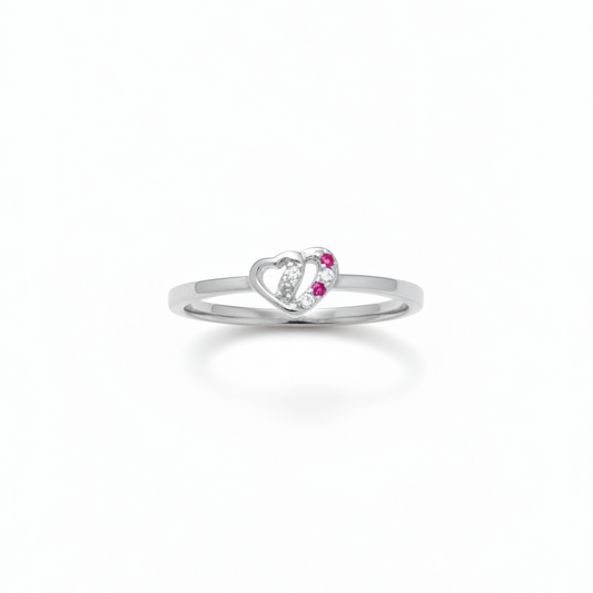 92.5 Silver Heart Ring for Women Size 14 | Stylish Romantic Finish | Elegant Gift Jewellery
