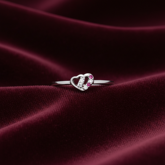 92.5 Silver Heart Ring for Women Size 14 | Stylish Romantic Finish | Elegant Gift Jewellery
