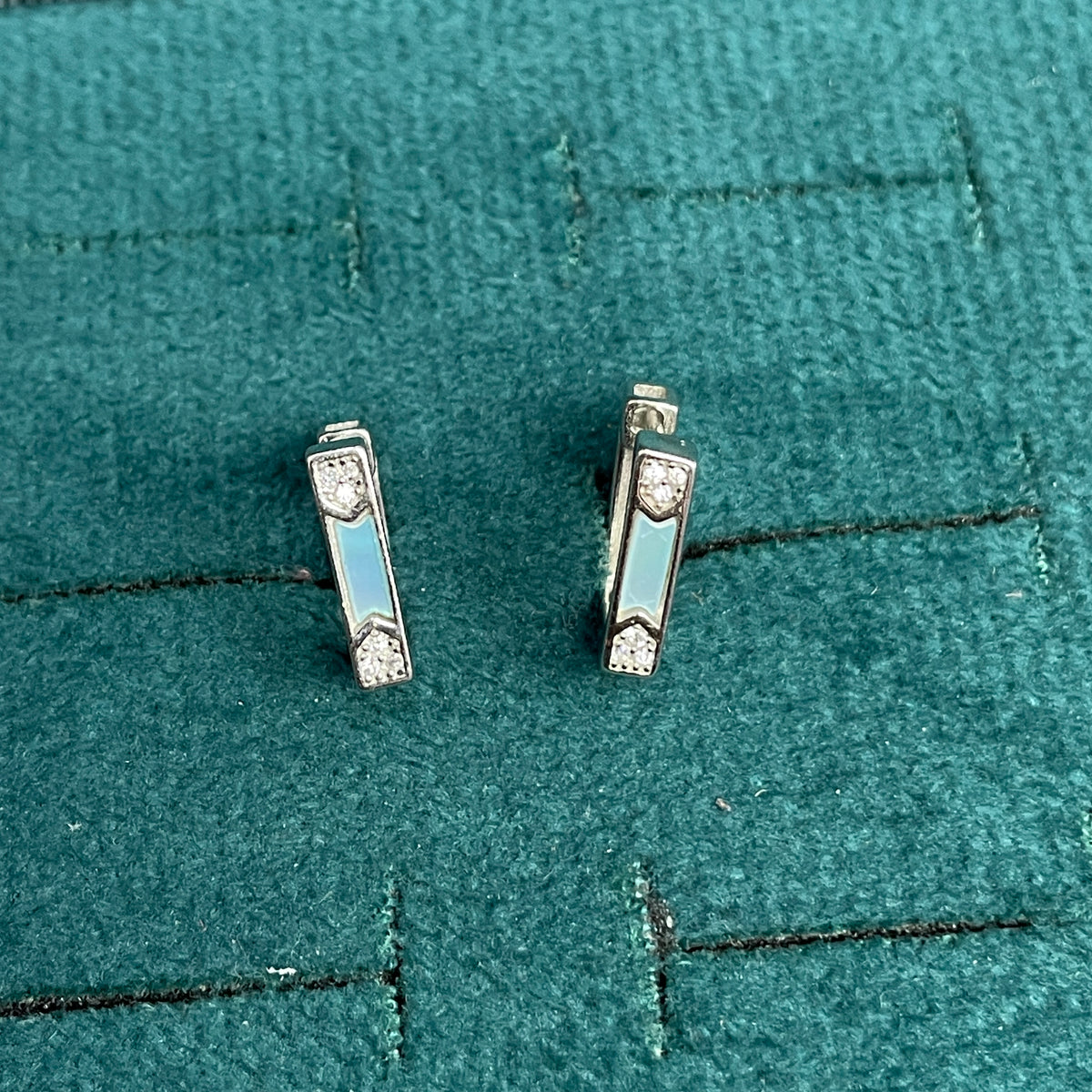 92.5 Silver Square Bali Earrings for Women | Minimal Hoop Design | Elegant Jewellery