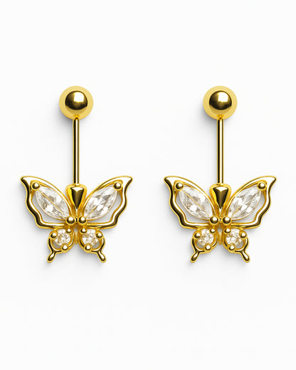 92.5 Silver Gold Plated Butterfly Bugadi Pair | Stylish Delicate Design | Jewellery