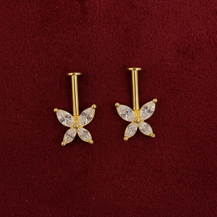 92.5 Silver Butterfly Bugadi | Delicate Stylish Design | Jewellery