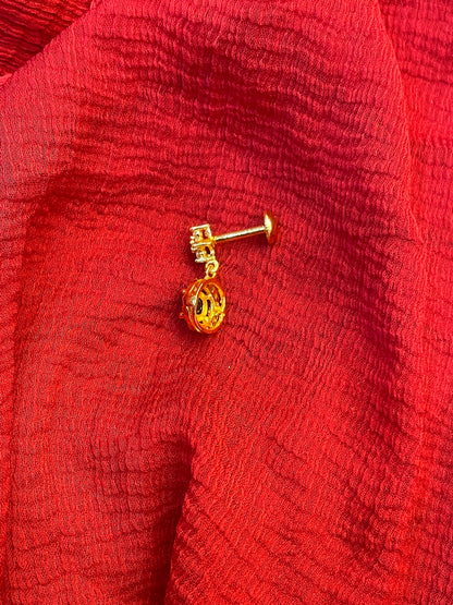 92.5 Silver Gold Plated Star Earrings for Women | Stylish Celestial Design | Elegant Jewellery