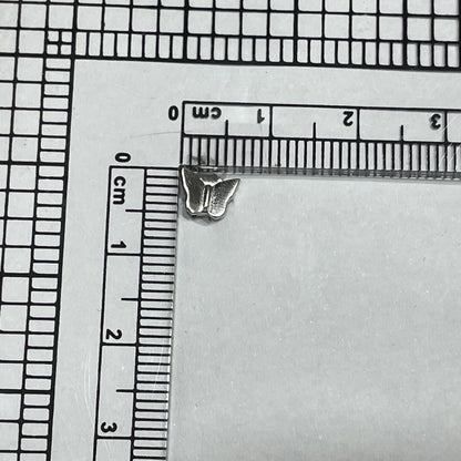 92.5 Sterling Silver Plain Polished Butterfly Stud