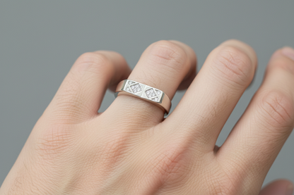 92.5 Silver Men’s Ring Size 23 | Stylish Bold Design | Elegant Jewellery