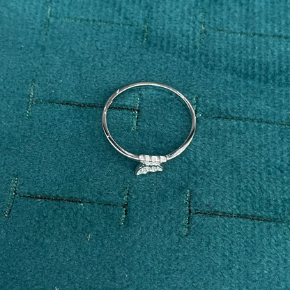 92.5 Sterling Silver Butterfly Finger Ring for Women