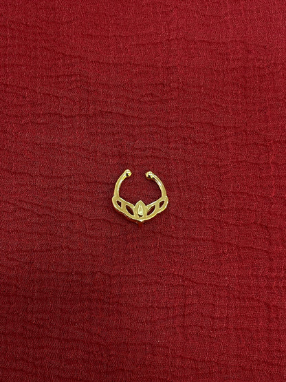 92.5 Silver Gold Plated Lotus Septum