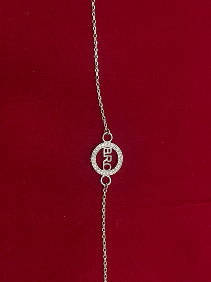 925 Sterling Silver BRO Rakhi | Handcrafted Silver Rakhi for Raksha Bandhan