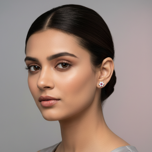 92.5 Silver Minimal Earrings for Women | Stylish Simple Design | Elegant Daily Wear Jewellery