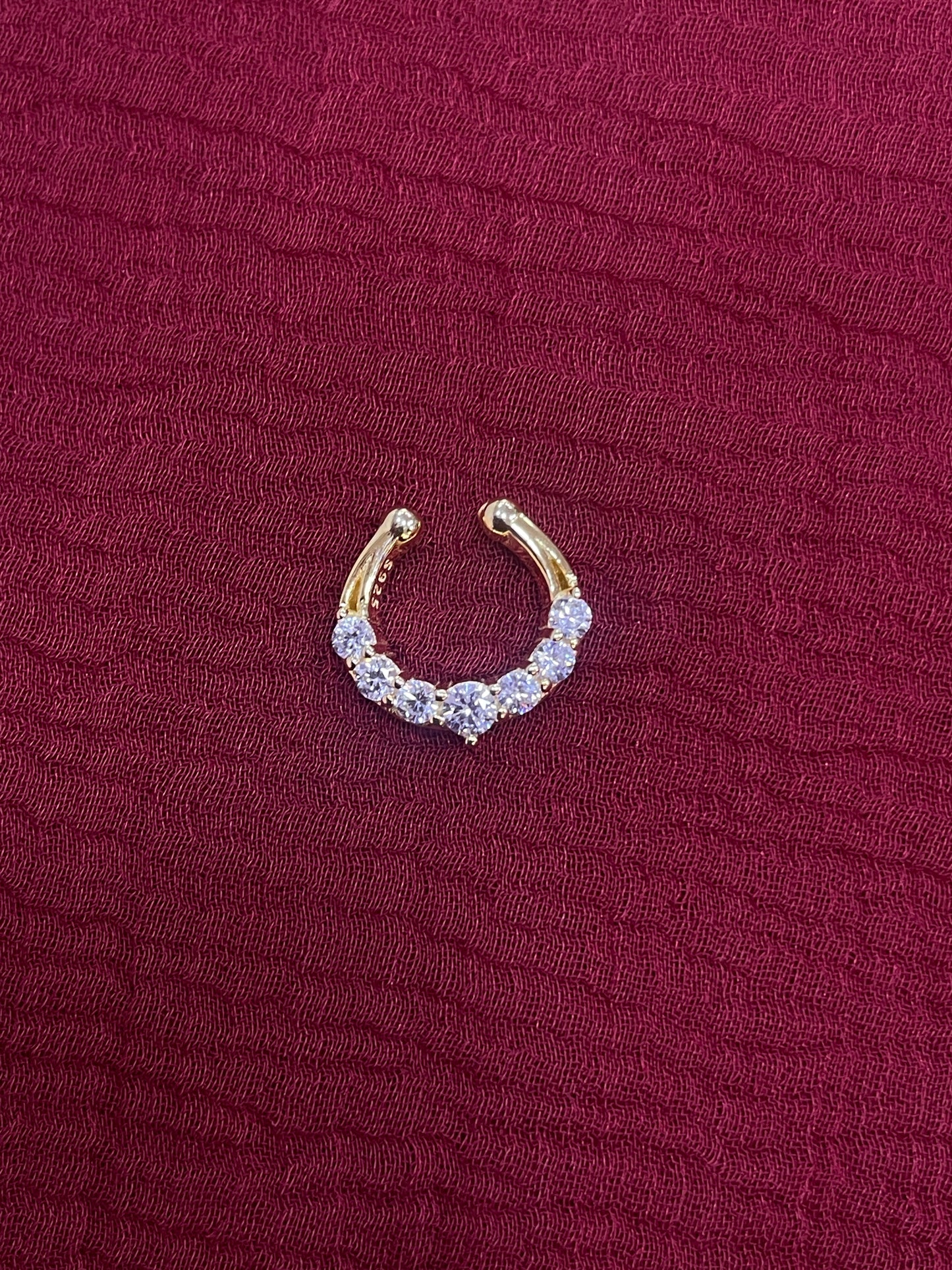 92.5 Silver Gold Plated Classy Septum