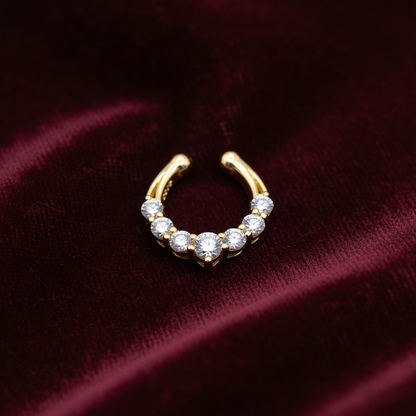 92.5 Silver Gold Plated Classy Septum