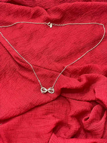 92.5 Silver Double Infinity Chain 18.5 Inches | Premium Stylish Symbolic Design | Jewellery
