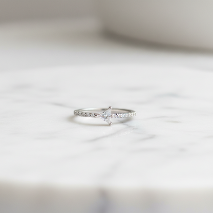 92.5 Silver White Stone Ring for Women Size 11 | Classy Brilliant Finish | Elegant Fashion Jewellery