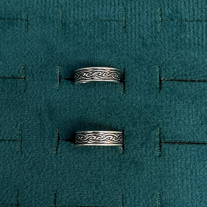 92.5 Silver Oxidised Knot Band Toe Rings