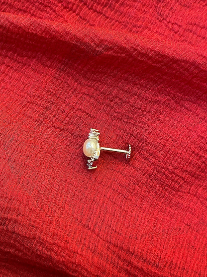 92.5 Silver Stylish Stud Earrings for Women | Elegant Minimal Design | Modern Jewellery