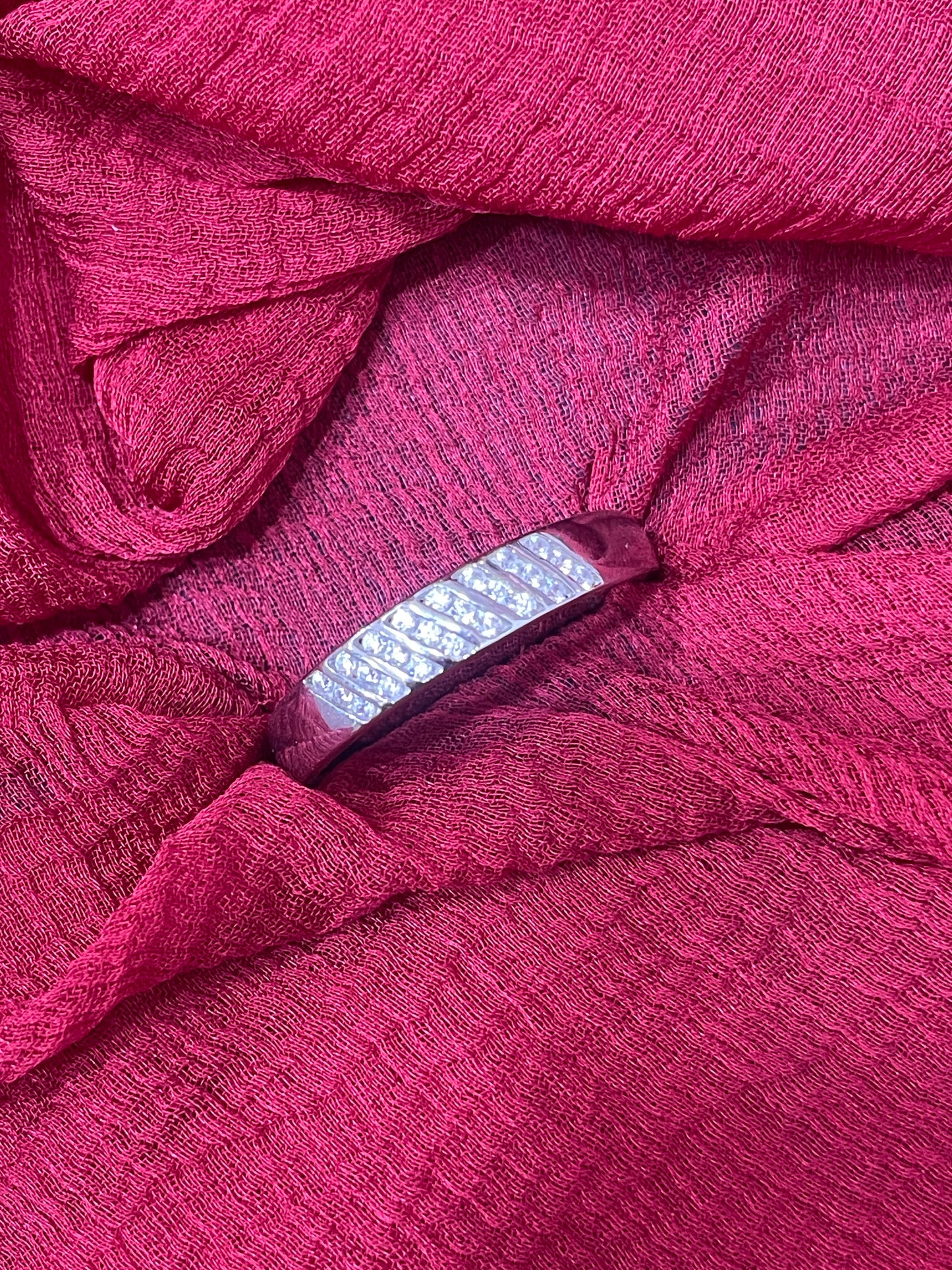 92.5 silver stylish white stone men’s ring size 26