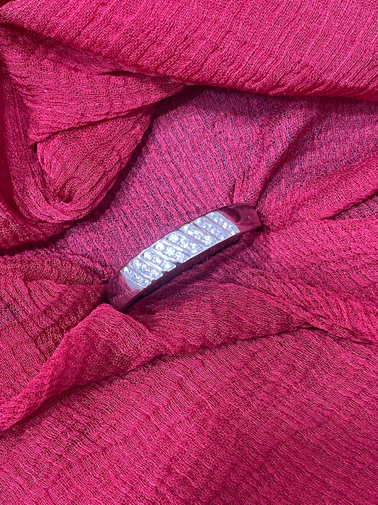 92.5 silver stylish white stone men’s ring size 26