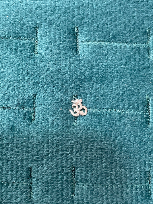 92.5 Silver OM Second Studs | Stylish Spiritual Symbol Design | Elegant Jewellery