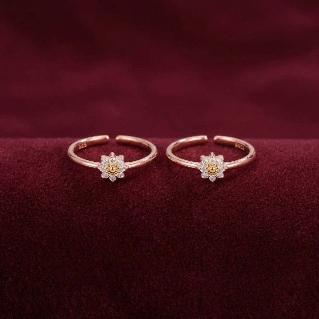 92.5 silver toe rings 