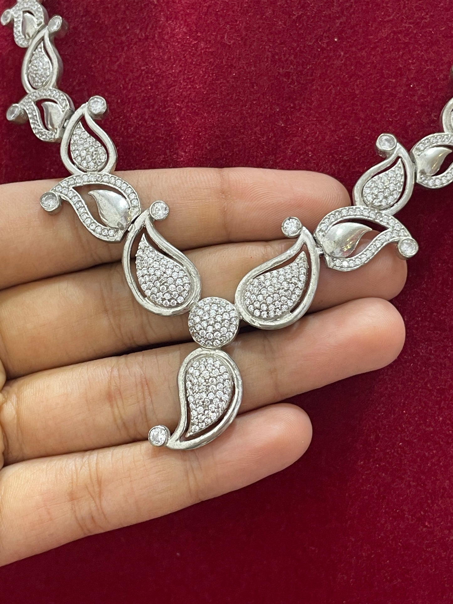 92.5 Silver Stylish Necklace for Women 19 Inches | Elegant Modern Design | Daily Wear Jewellery