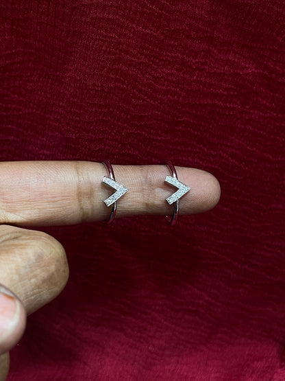 925 Silver V Toe rings