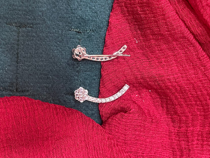 92.5 silver classy stylish simple earcuffs