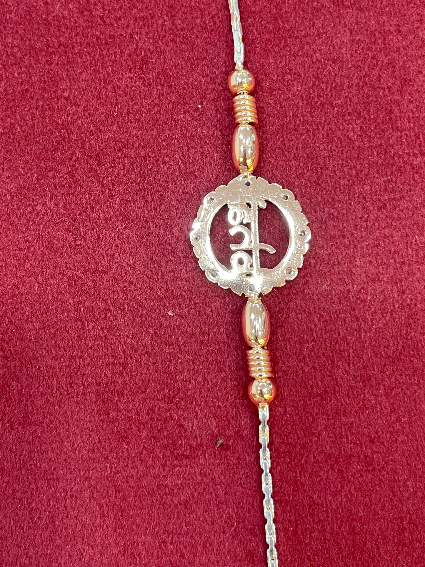 925 Silver Rosegold Rakhi