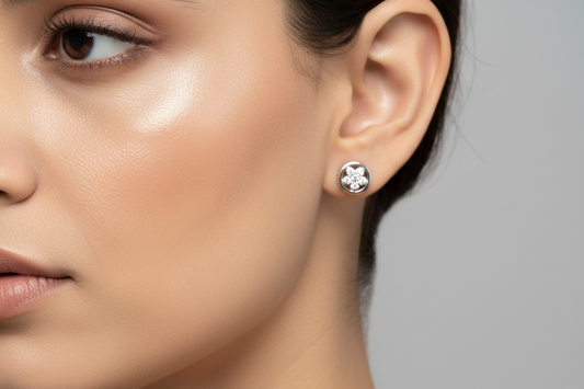 92.5 Silver Stylish Flower Earrings for Women | Elegant Floral Design | Trendy Daily Wear Jewellery