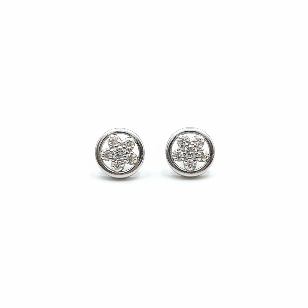 92.5 Silver Stylish Flower Earrings for Women | Elegant Floral Design | Trendy Daily Wear Jewellery