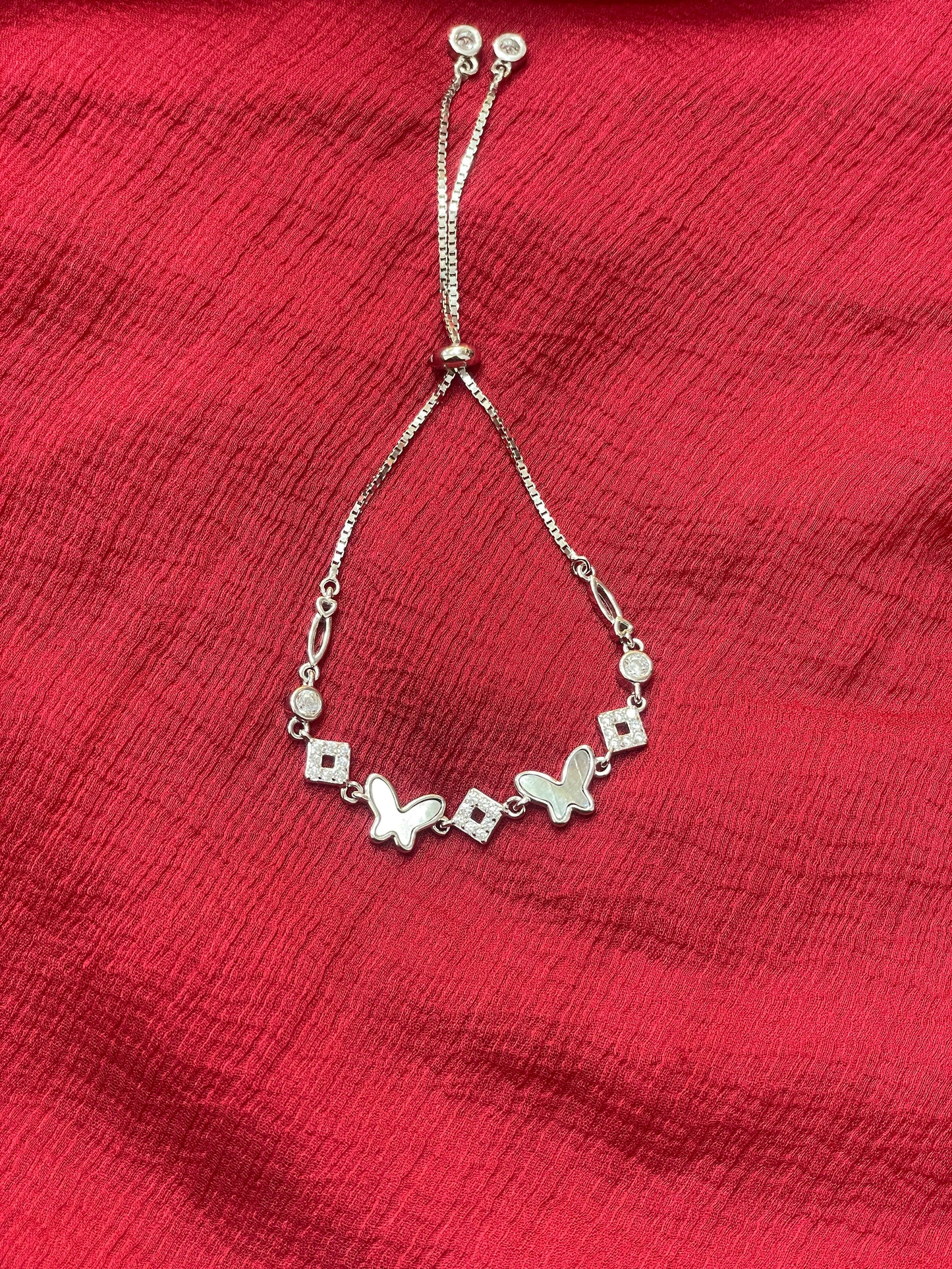 92.5 Silver Butterfly Bracelet for Women | Elegant Nature-Inspired Design | Stylish Jewellery