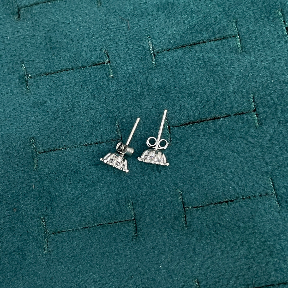 92.5 Silver Premium White Stone Studs | Elegant Sparkle Finish | Jewellery pair
